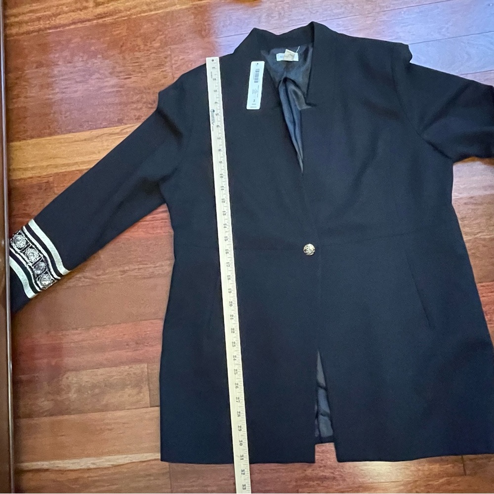 Chico's Black Blazer with Gold Embellishments - Picture 10 of 11